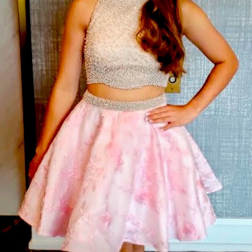 Juliet Two Piece Pink Formal Dress